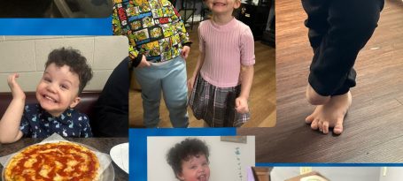 A collage of pictures of a little boy, from an infant in the NICU, to a happy 5-year-old